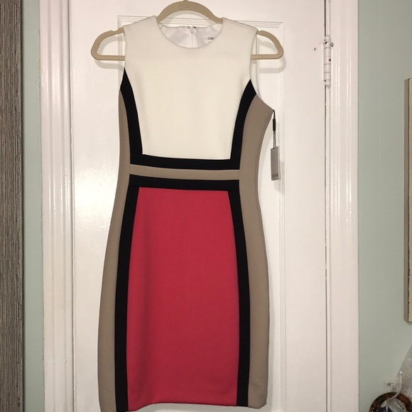 Calvin Klein Dresses & Skirts - Calvin Klein Color Block Dress Size 4P